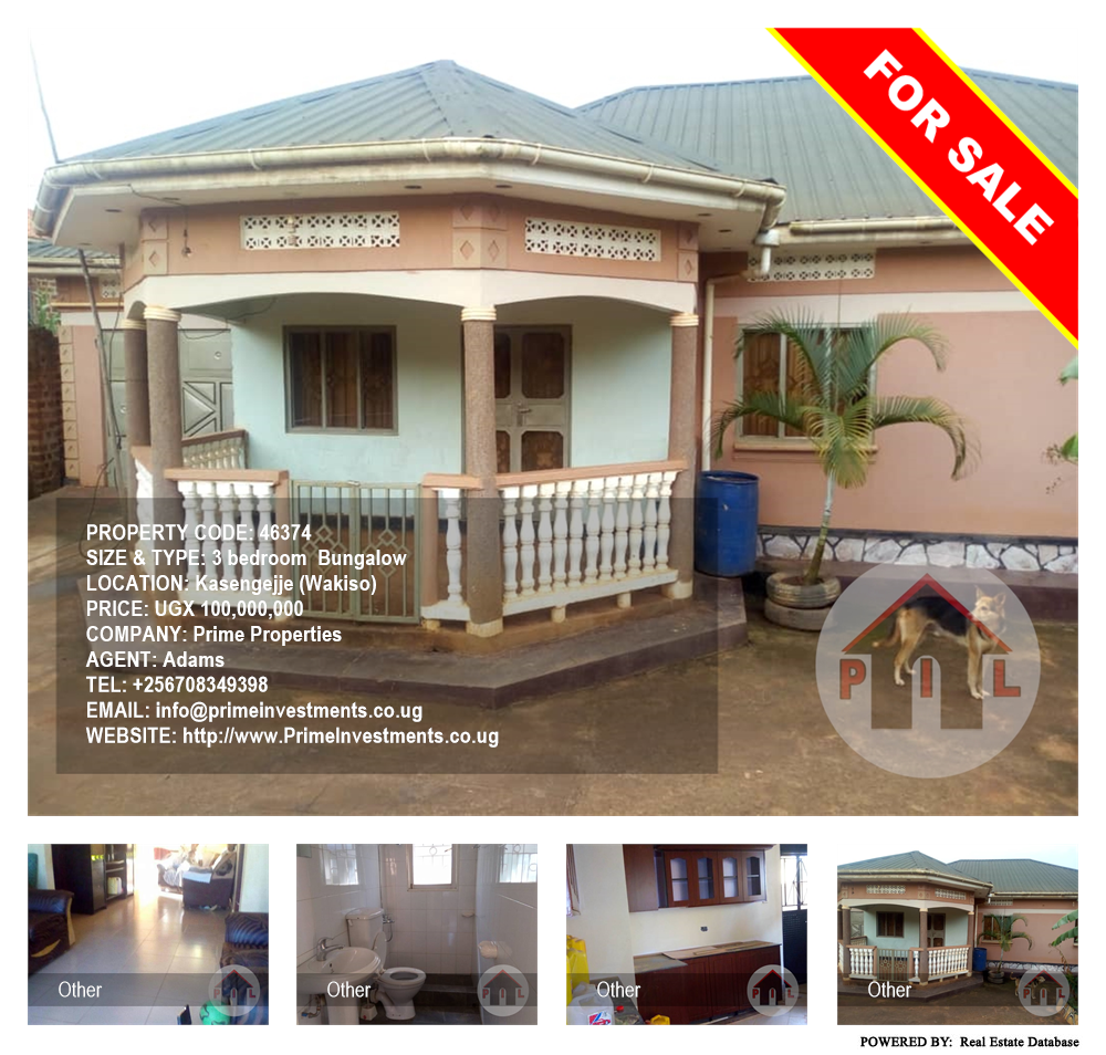 3 bedroom Bungalow  for sale in Kasengejje Wakiso Uganda, code: 46374