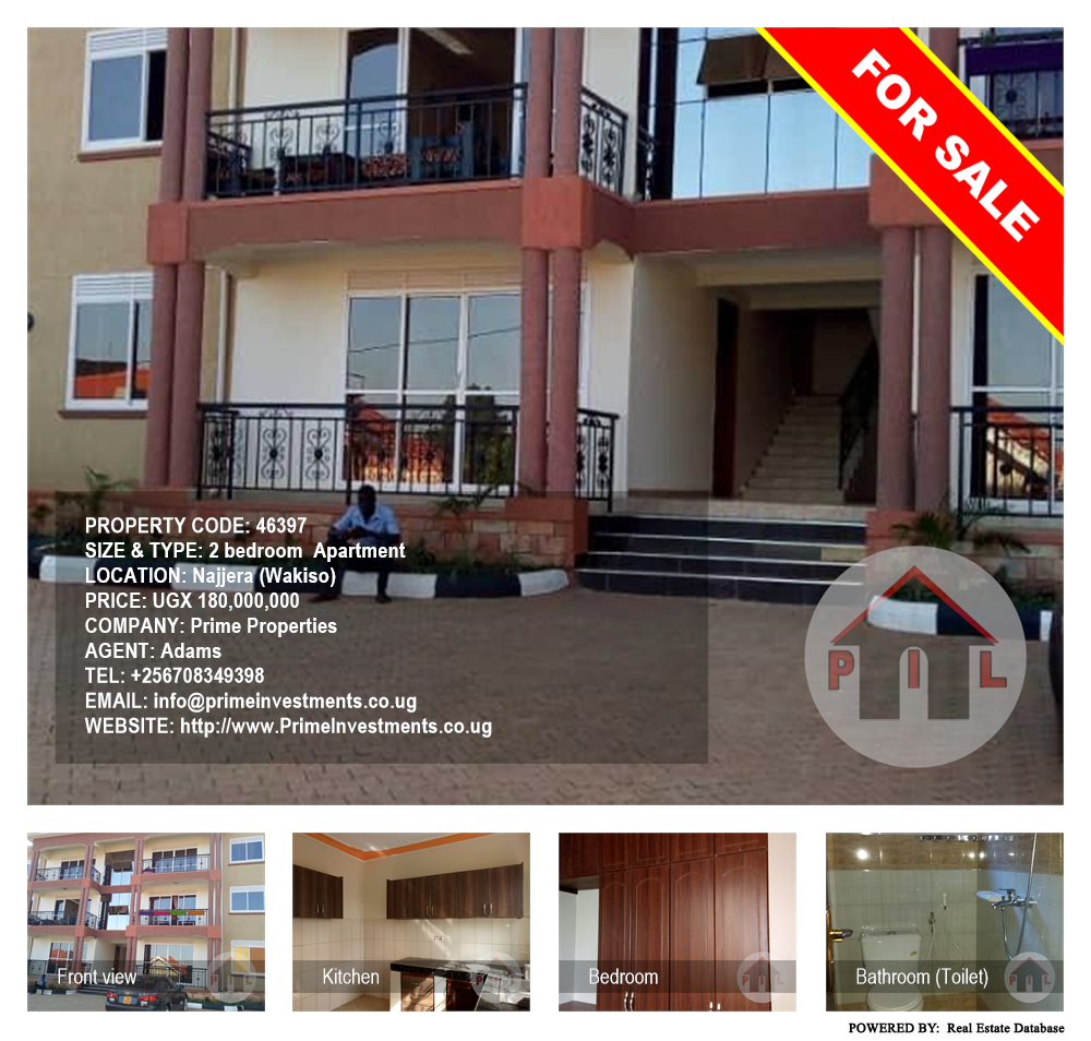 2 bedroom Apartment  for sale in Najjera Wakiso Uganda, code: 46397