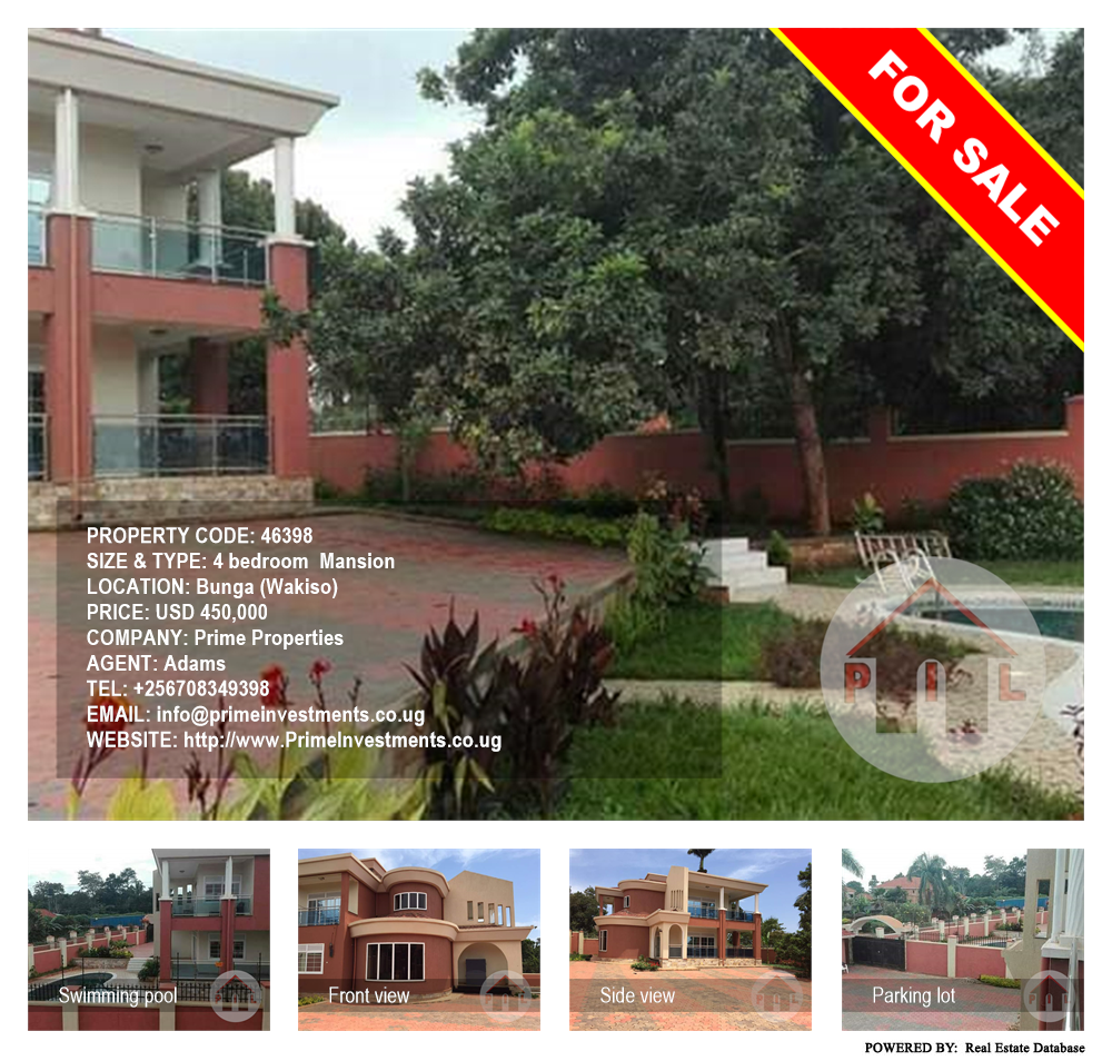 4 bedroom Mansion  for sale in Bbunga Wakiso Uganda, code: 46398