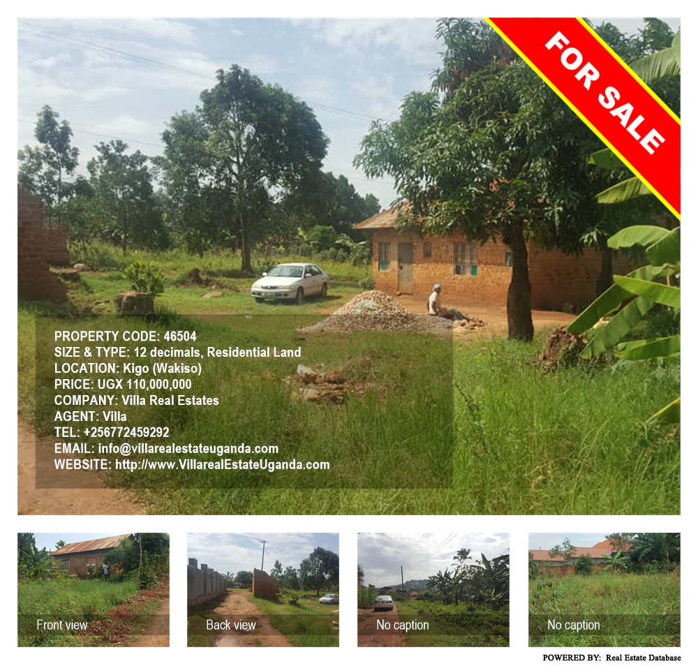 Residential Land  for sale in Kigo Wakiso Uganda, code: 46504
