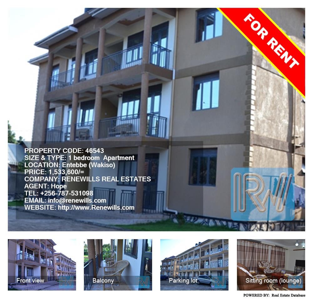 1 bedroom Apartment  for rent in Entebbe Wakiso Uganda, code: 46543