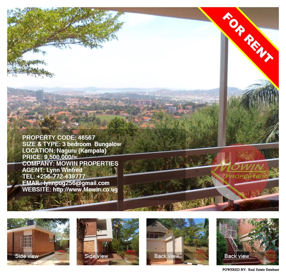 3 bedroom Bungalow  for rent in Naguru Kampala Uganda, code: 46567