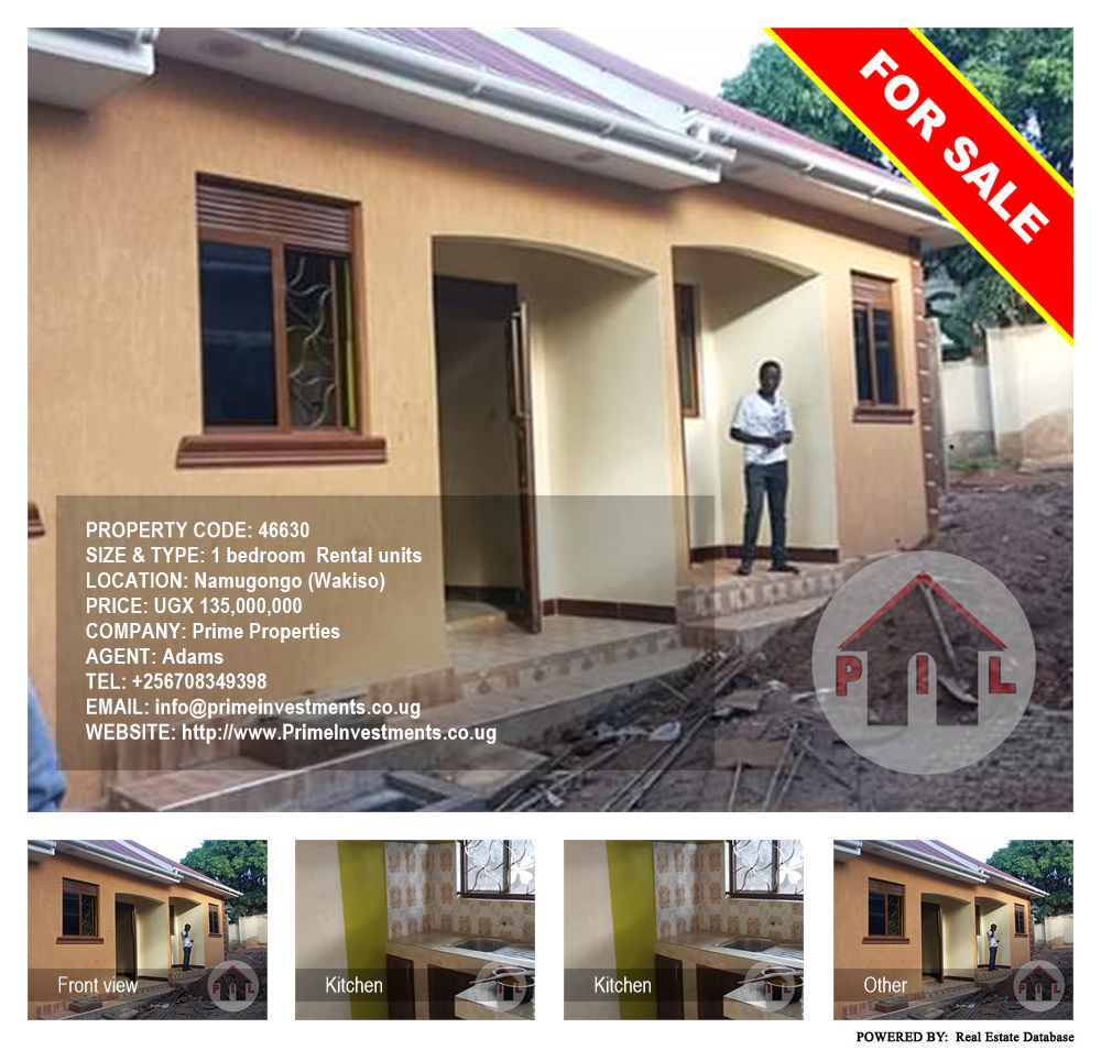 1 bedroom Rental units  for sale in Namugongo Wakiso Uganda, code: 46630