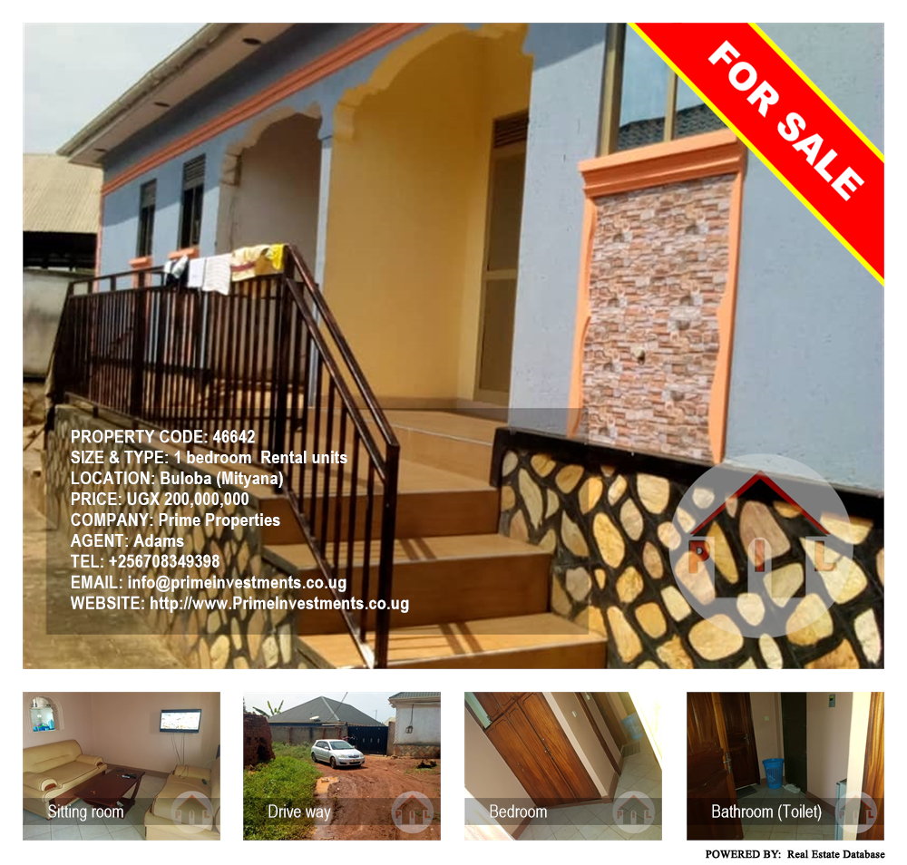1 bedroom Rental units  for sale in Buloba Mityana Uganda, code: 46642