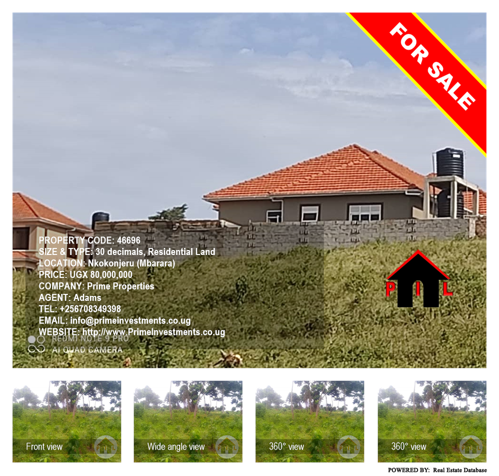 Residential Land  for sale in Nkokonjeru Mbarara Uganda, code: 46696