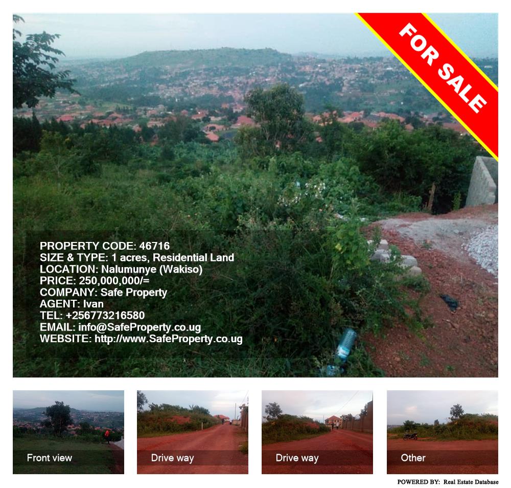 Residential Land  for sale in Nalumunye Wakiso Uganda, code: 46716