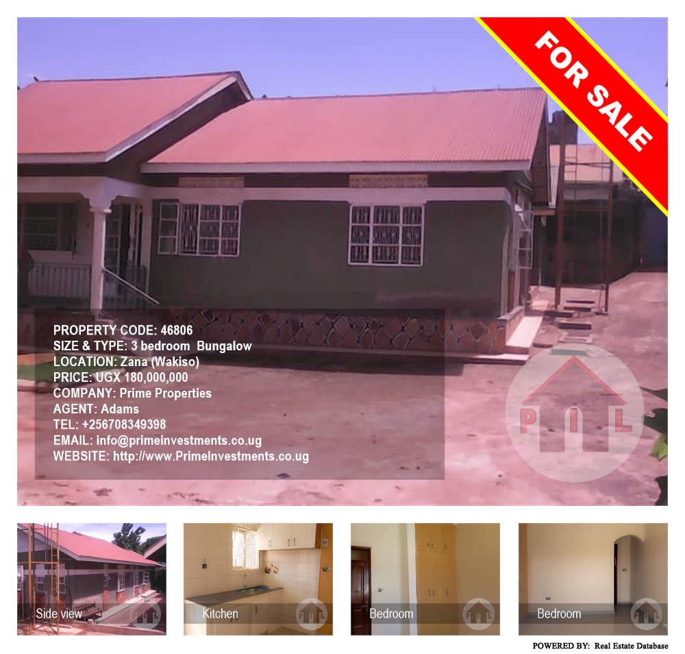 3 bedroom Bungalow  for sale in Zana Wakiso Uganda, code: 46806