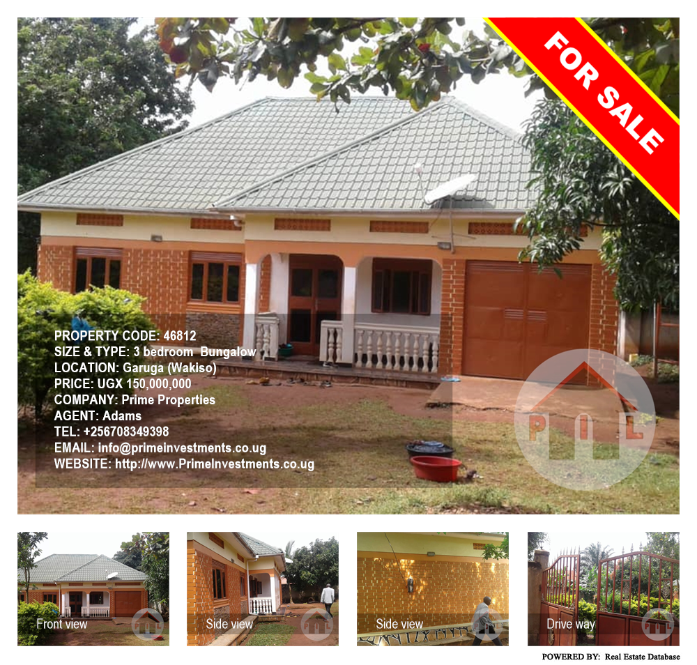 3 bedroom Bungalow  for sale in Garuga Wakiso Uganda, code: 46812
