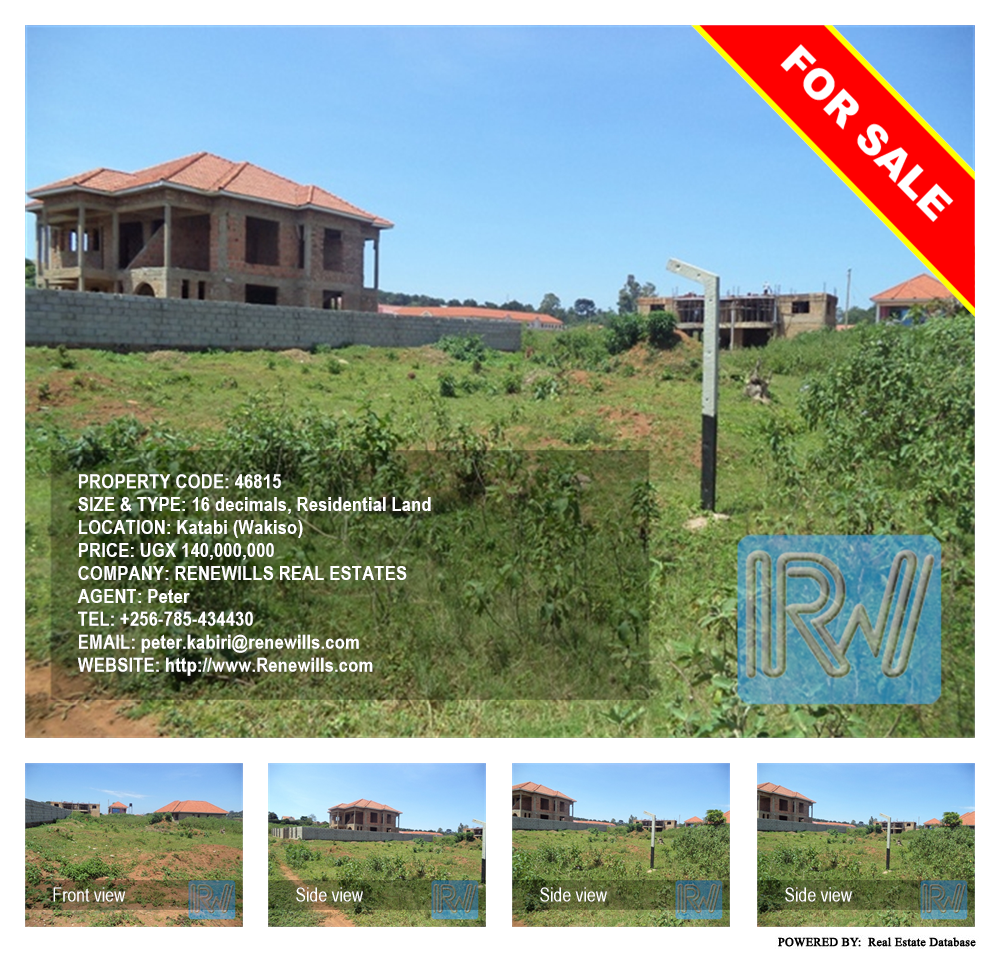 Residential Land  for sale in Katabi Wakiso Uganda, code: 46815