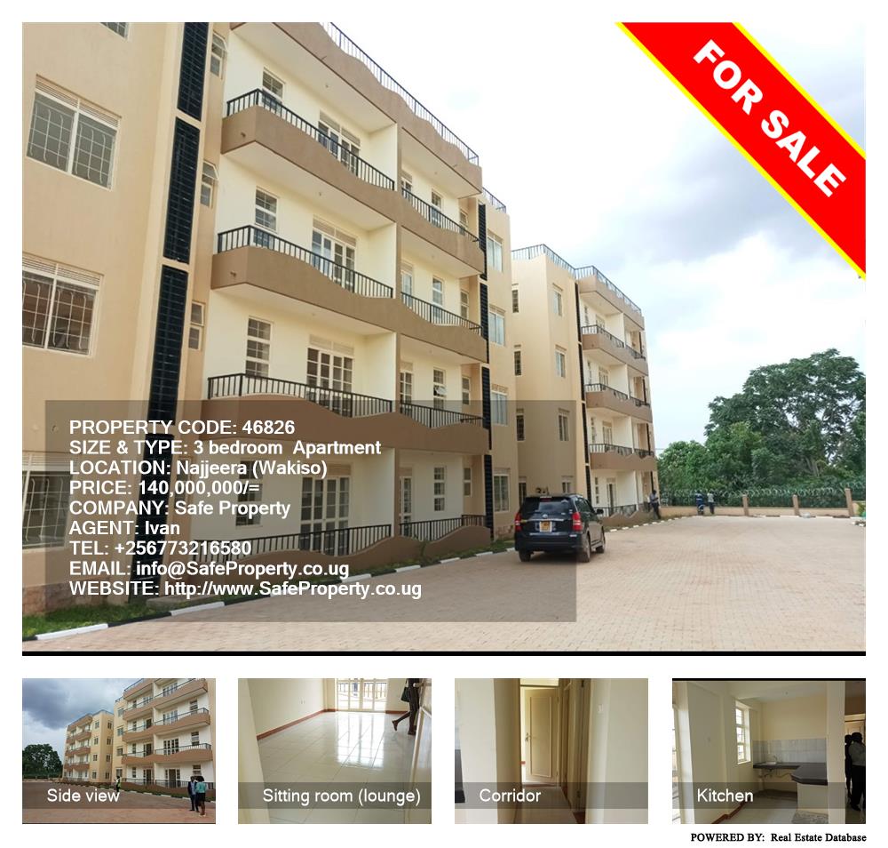 3 bedroom Apartment  for sale in Najjera Wakiso Uganda, code: 46826