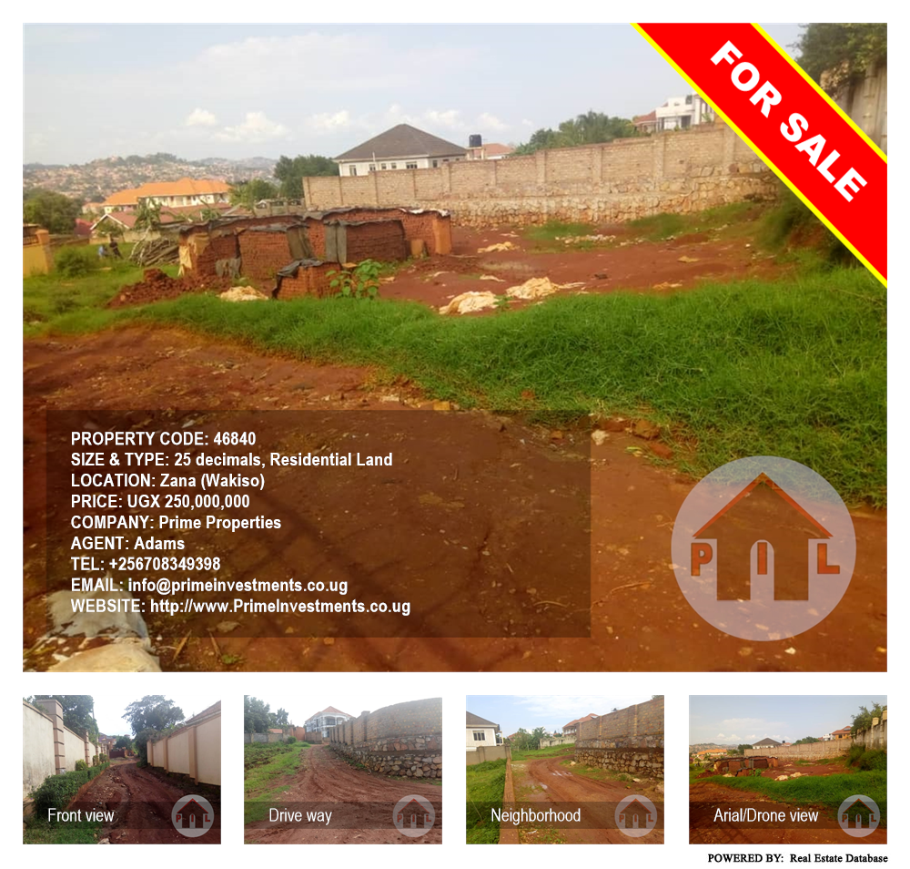 Residential Land  for sale in Zana Wakiso Uganda, code: 46840
