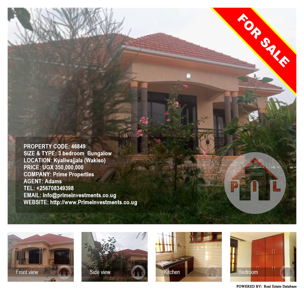 3 bedroom Bungalow  for sale in Kyaliwajjala Wakiso Uganda, code: 46849