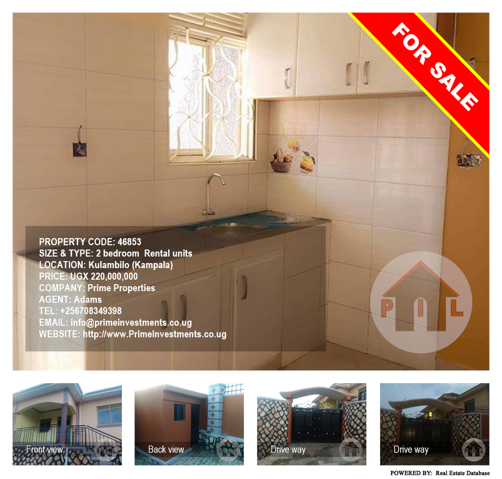 2 bedroom Rental units  for sale in Kulambilo Kampala Uganda, code: 46853