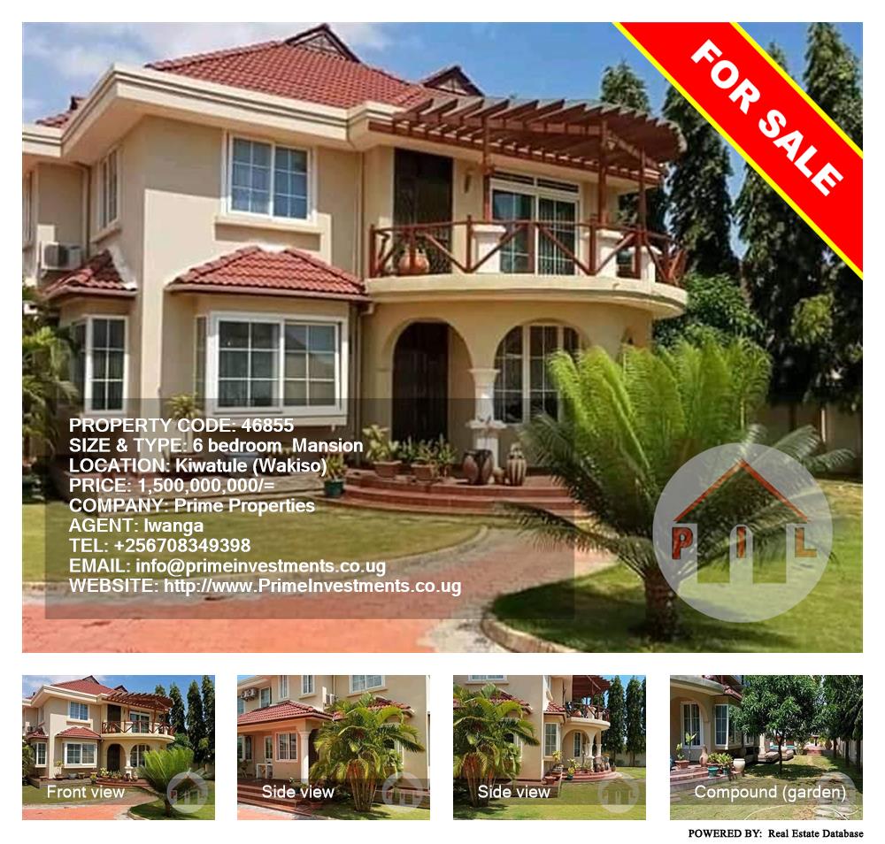6 bedroom Mansion  for sale in Kiwaatule Wakiso Uganda, code: 46855