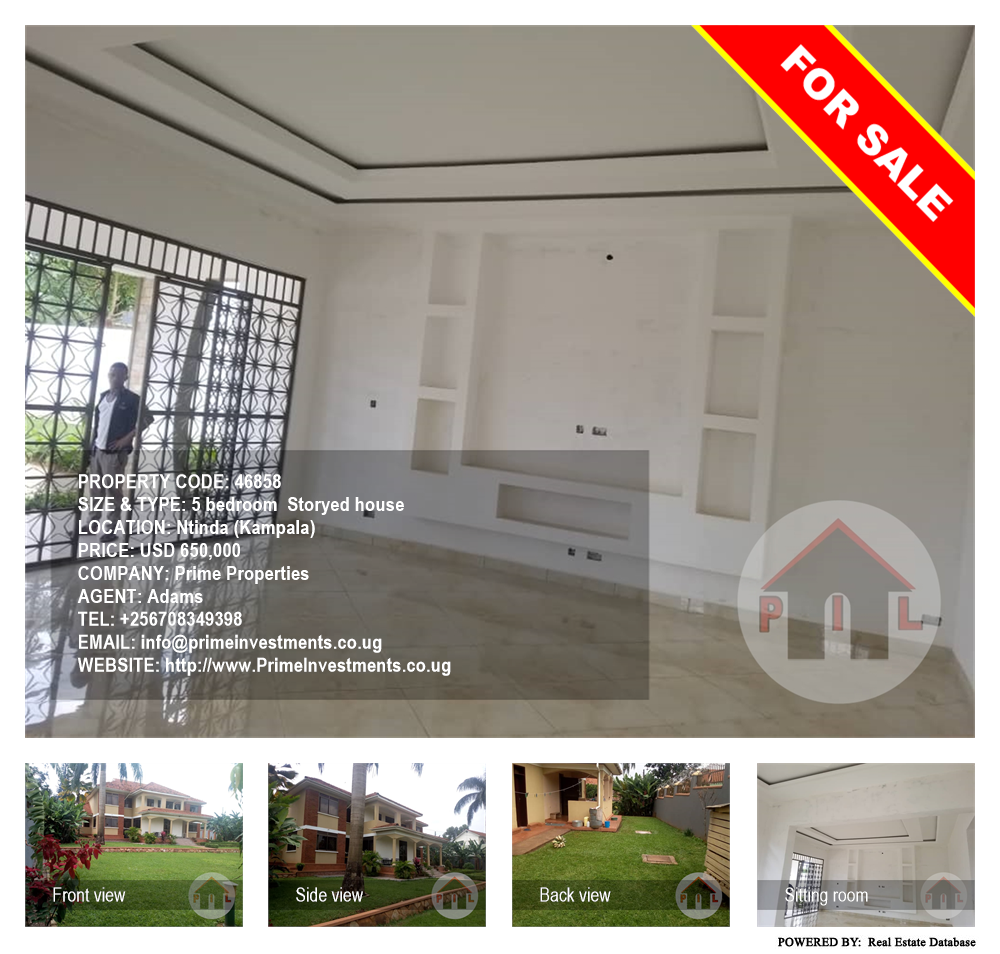 5 bedroom Storeyed house  for sale in Ntinda Kampala Uganda, code: 46858