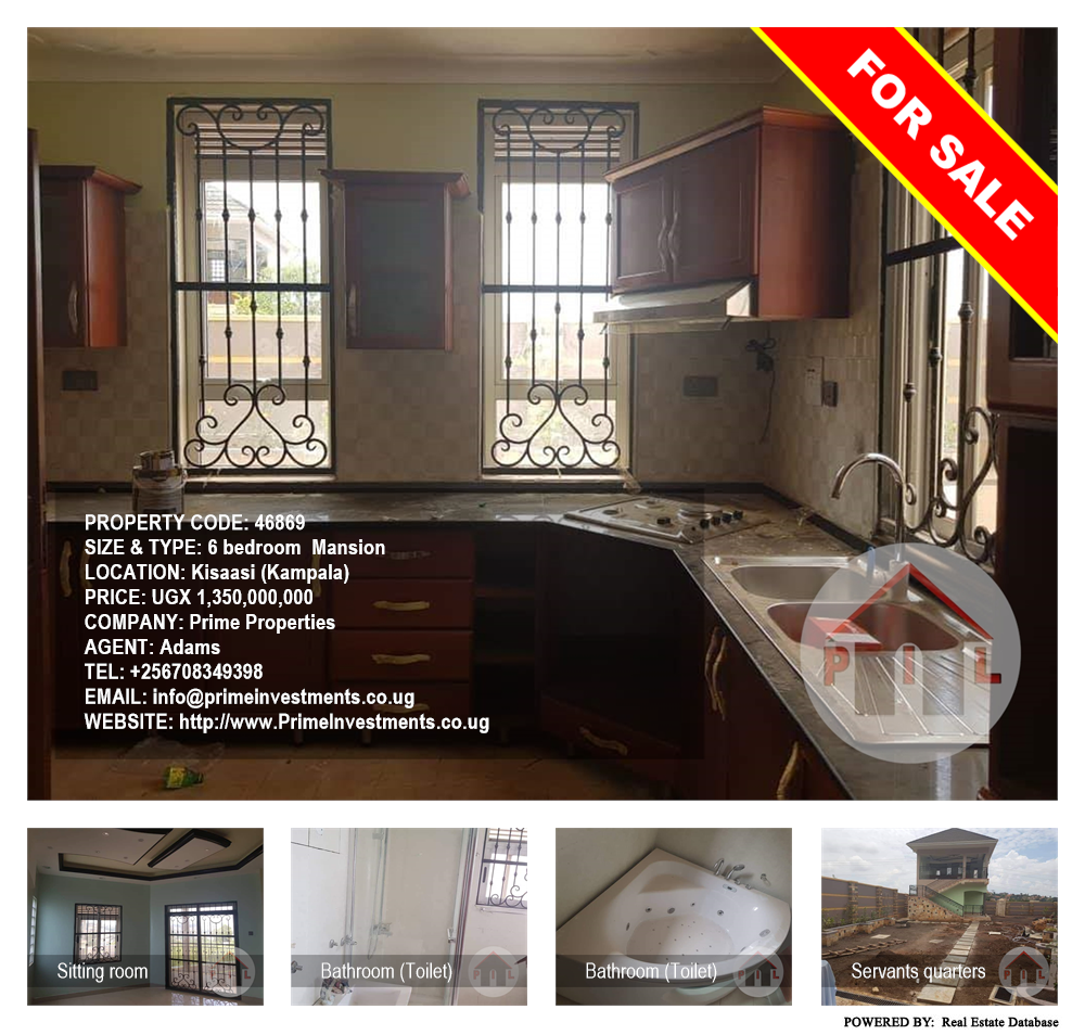 6 bedroom Mansion  for sale in Kisaasi Kampala Uganda, code: 46869