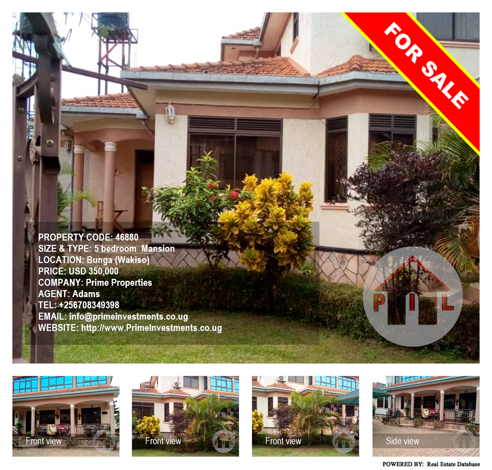 5 bedroom Mansion  for sale in Bbunga Wakiso Uganda, code: 46880