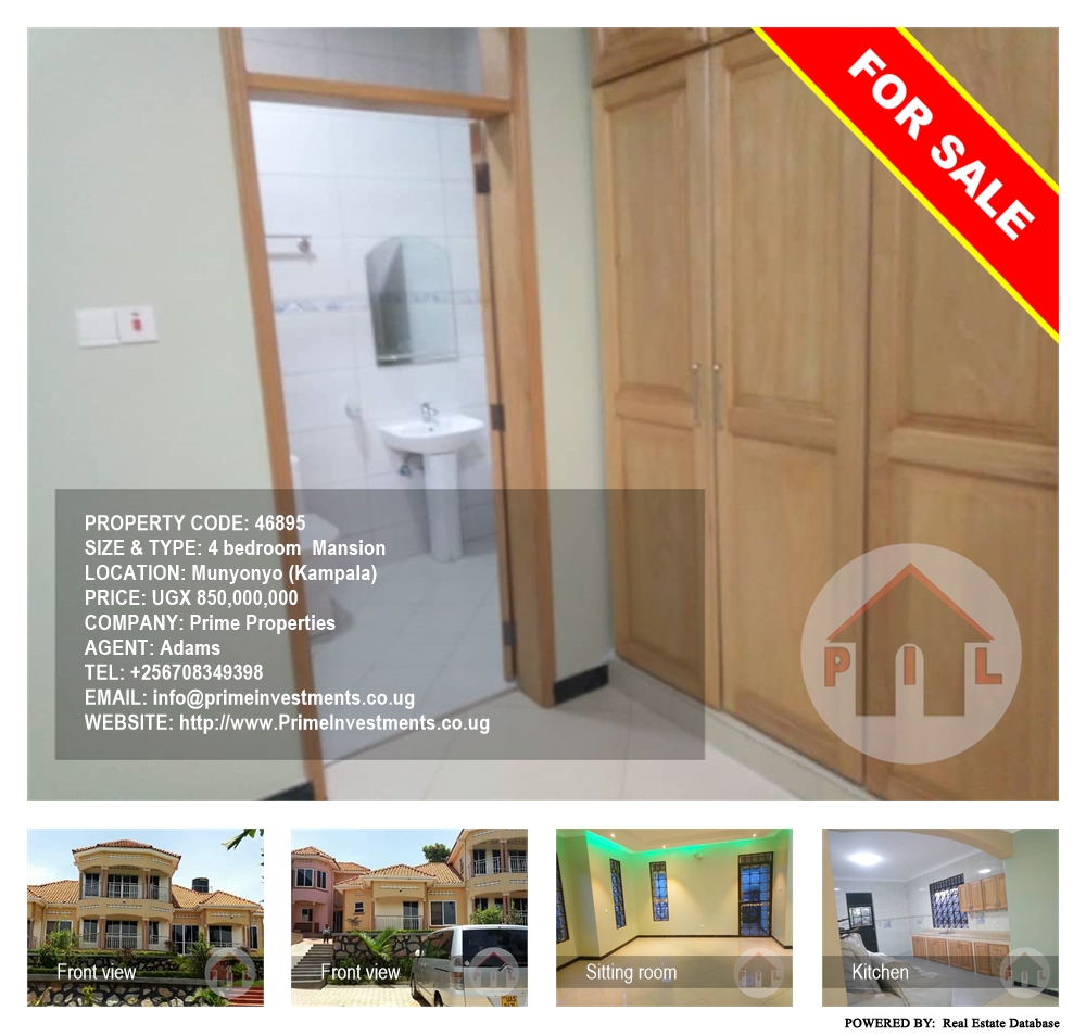 4 bedroom Mansion  for sale in Munyonyo Kampala Uganda, code: 46895