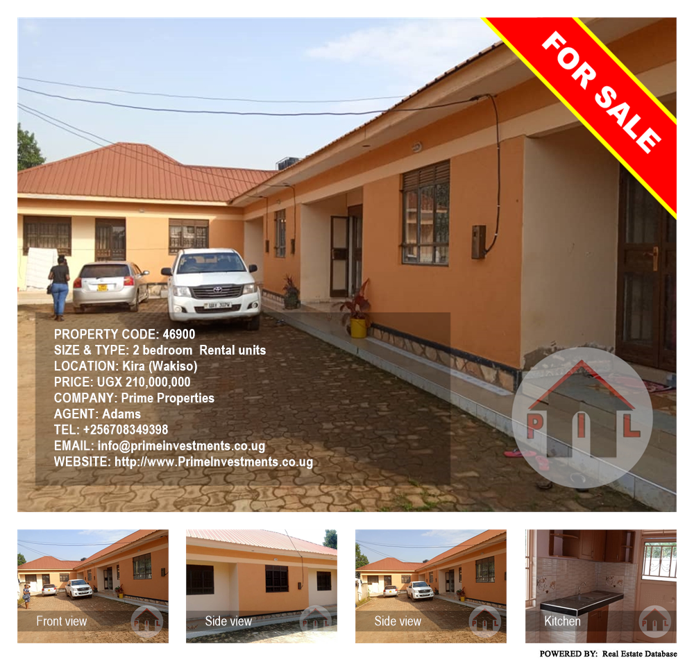 2 bedroom Rental units  for sale in Kira Wakiso Uganda, code: 46900