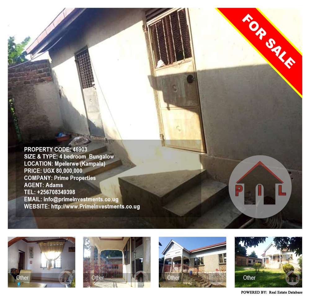 4 bedroom Bungalow  for sale in Mpererwe Kampala Uganda, code: 46903