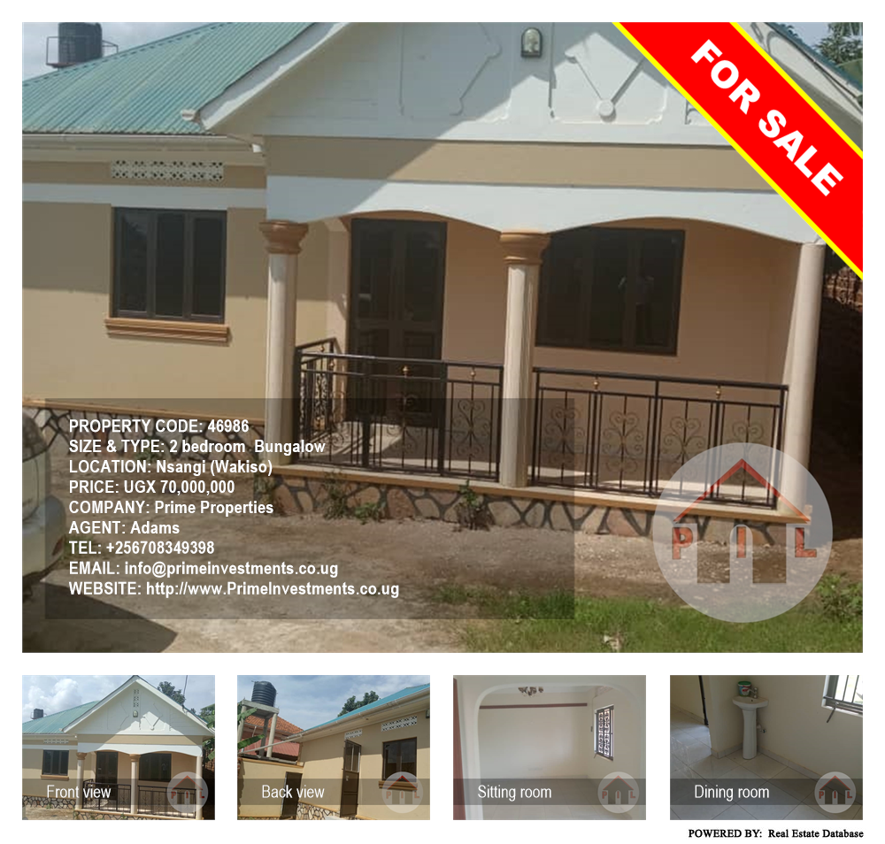 2 bedroom Bungalow  for sale in Nsangi Wakiso Uganda, code: 46986