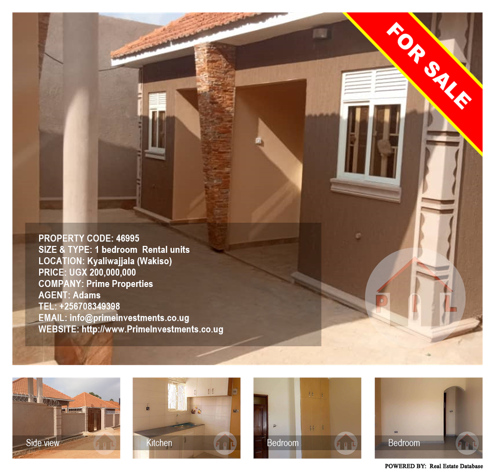 1 bedroom Rental units  for sale in Kyaliwajjala Wakiso Uganda, code: 46995