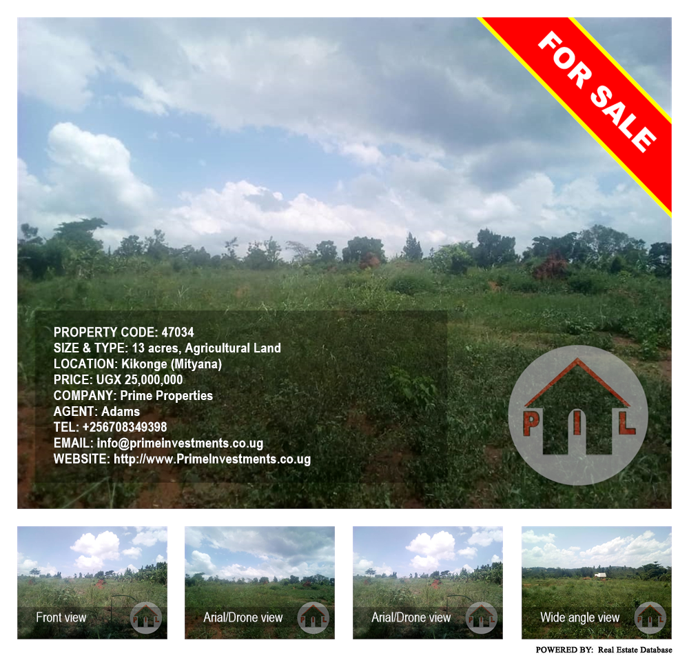 Agricultural Land  for sale in Kikonge Mityana Uganda, code: 47034