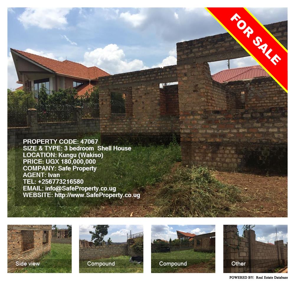 3 bedroom Shell House  for sale in Kungu Wakiso Uganda, code: 47067