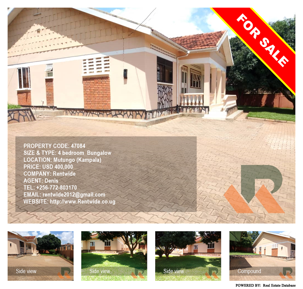 4 bedroom Bungalow  for sale in Mutungo Kampala Uganda, code: 47084