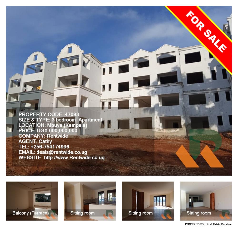 3 bedroom Apartment  for sale in Mbuya Kampala Uganda, code: 47093