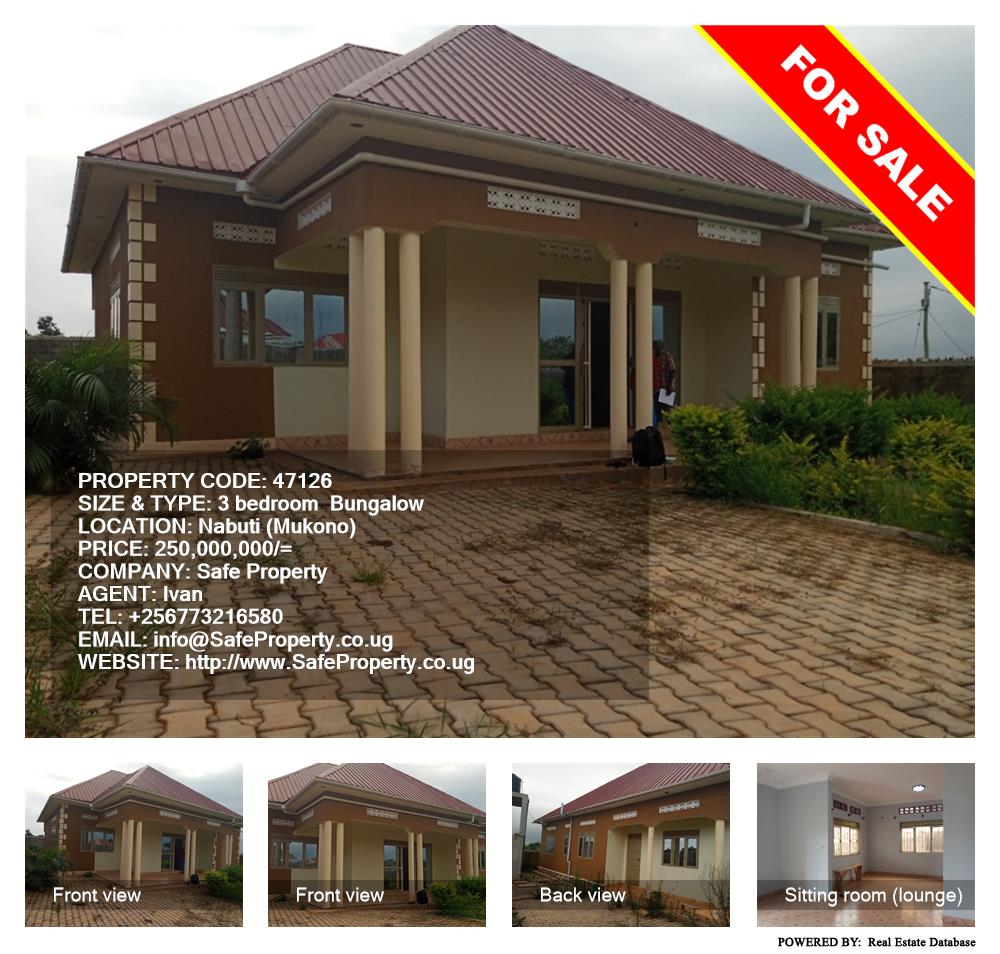 3 bedroom Bungalow  for sale in Nabuuti Mukono Uganda, code: 47126