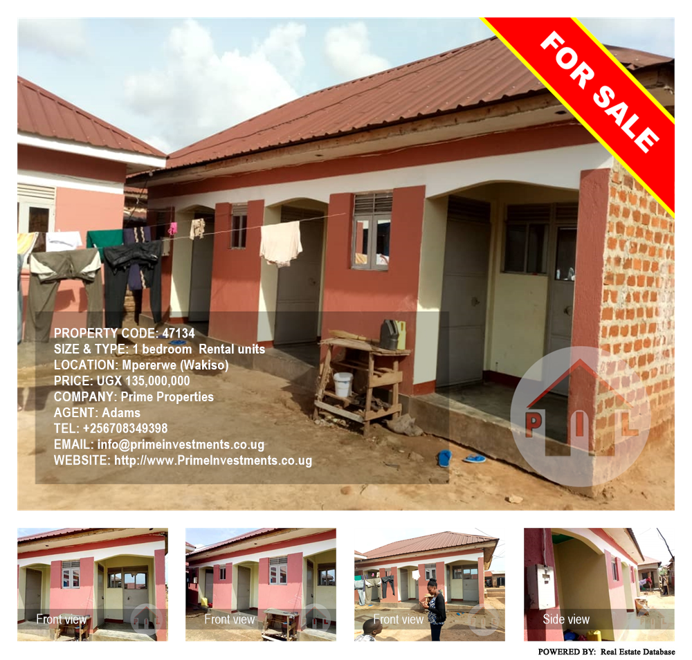 1 bedroom Rental units  for sale in Mpererwe Wakiso Uganda, code: 47134