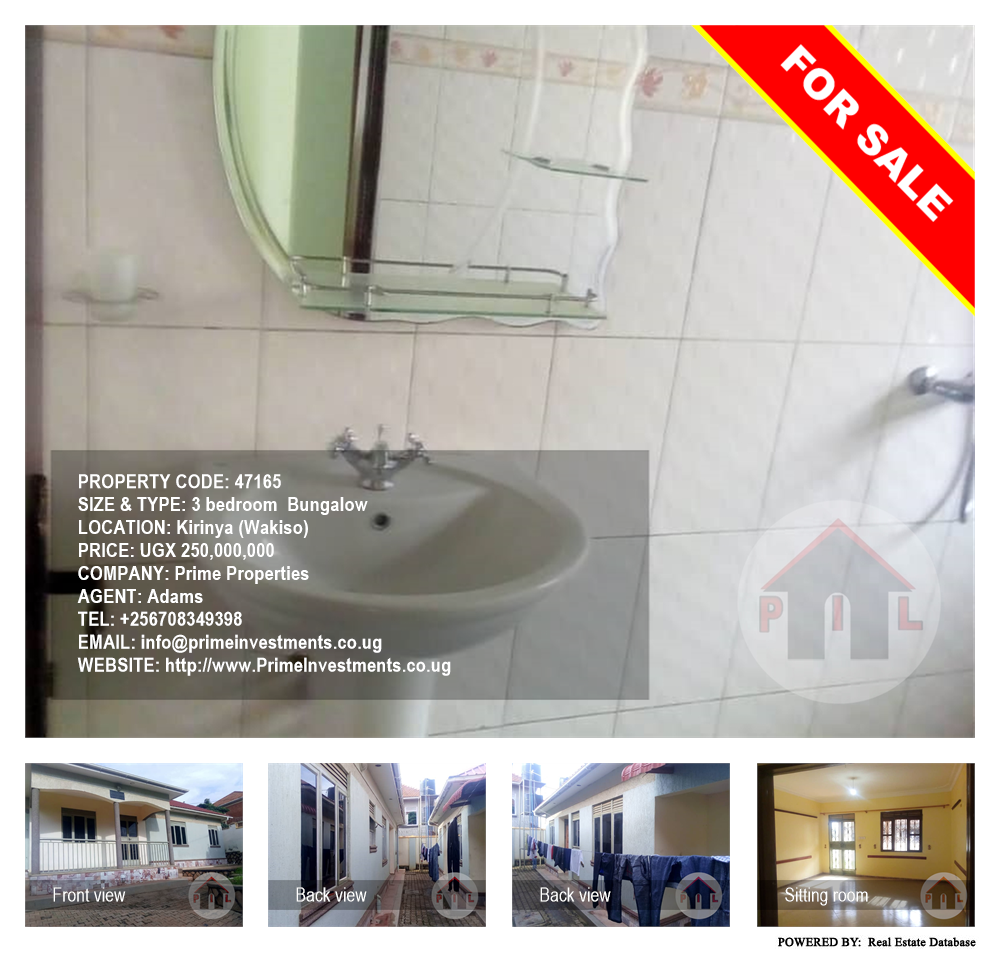 3 bedroom Bungalow  for sale in Kirinya Wakiso Uganda, code: 47165