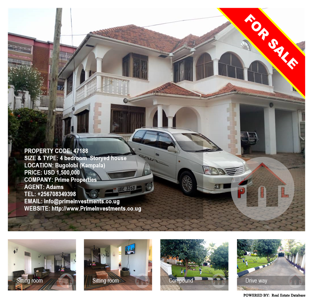 4 bedroom Storeyed house  for sale in Bugoloobi Kampala Uganda, code: 47188