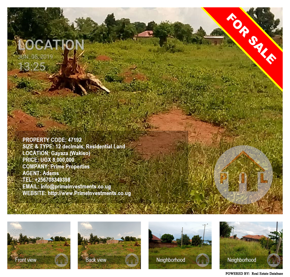 Residential Land  for sale in Gayaza Wakiso Uganda, code: 47192