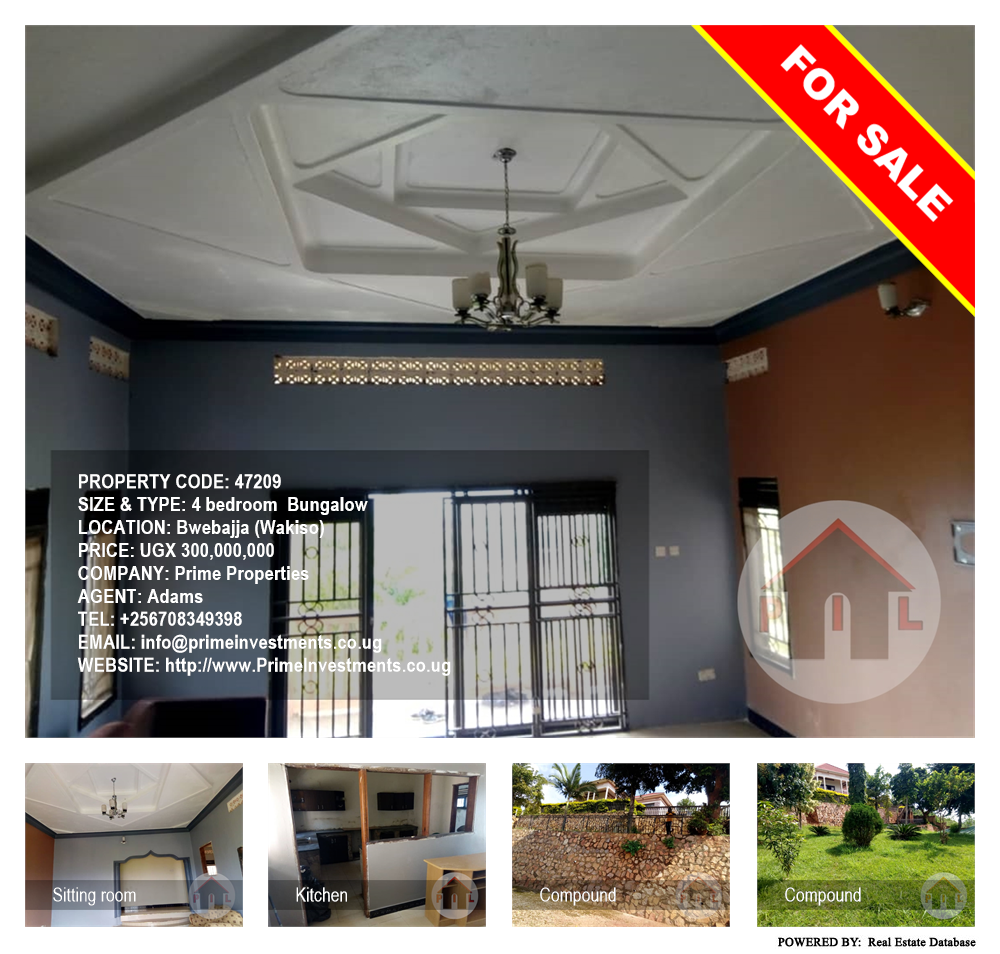 4 bedroom Bungalow  for sale in Bwebajja Wakiso Uganda, code: 47209