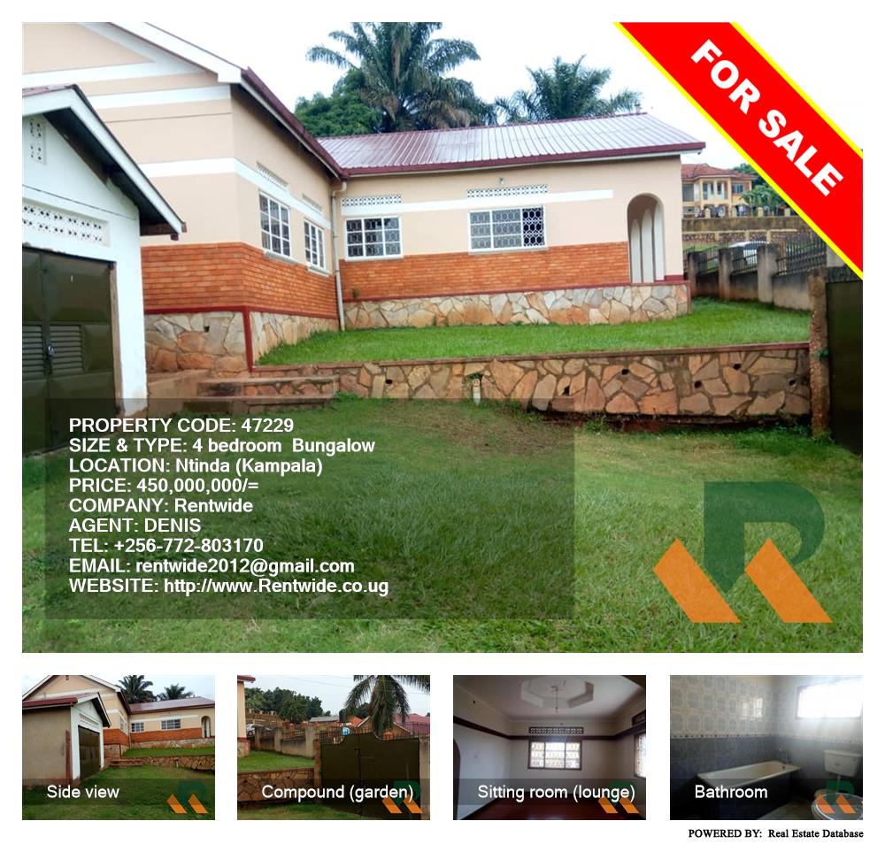 4 bedroom Bungalow  for sale in Ntinda Kampala Uganda, code: 47229