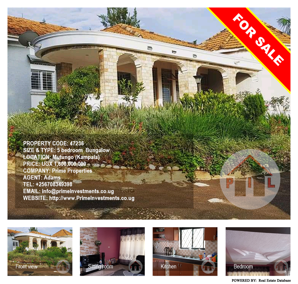 5 bedroom Bungalow  for sale in Mutungo Kampala Uganda, code: 47236