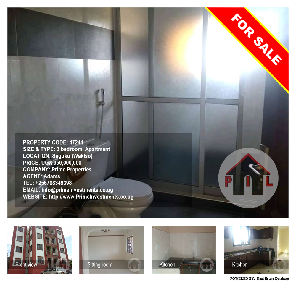 3 bedroom Apartment  for sale in Seguku Wakiso Uganda, code: 47244