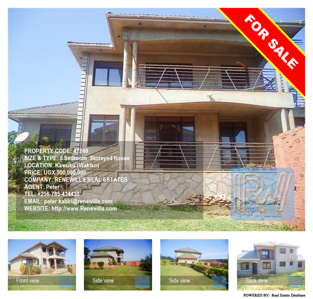 5 bedroom Storeyed house  for sale in Kawuku Wakiso Uganda, code: 47249