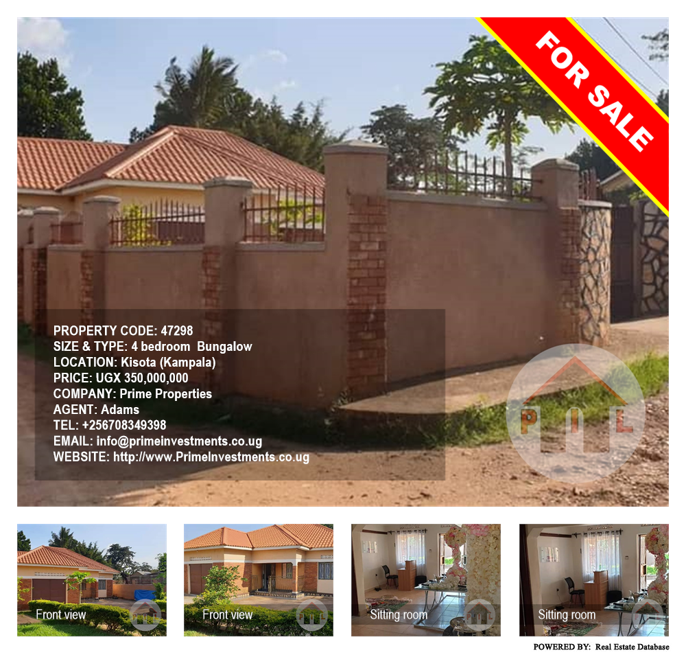 4 bedroom Bungalow  for sale in Kisota Kampala Uganda, code: 47298