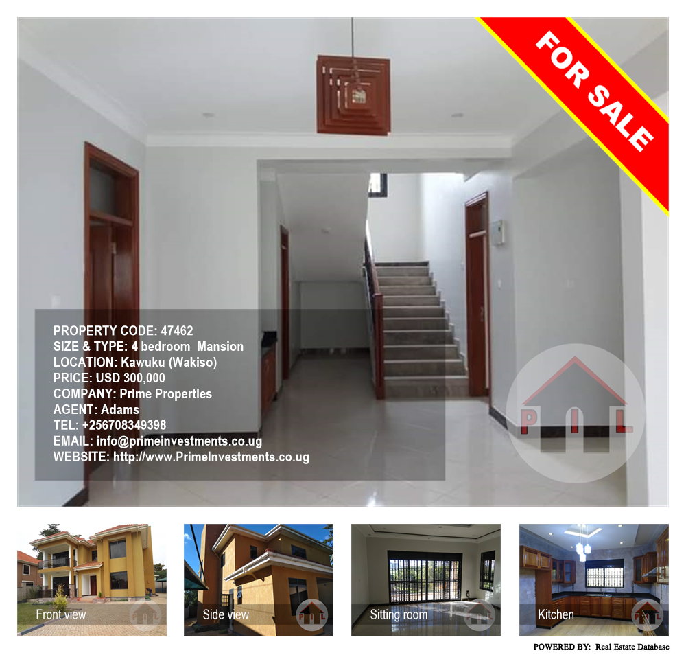 4 bedroom Mansion  for sale in Kawuku Wakiso Uganda, code: 47462