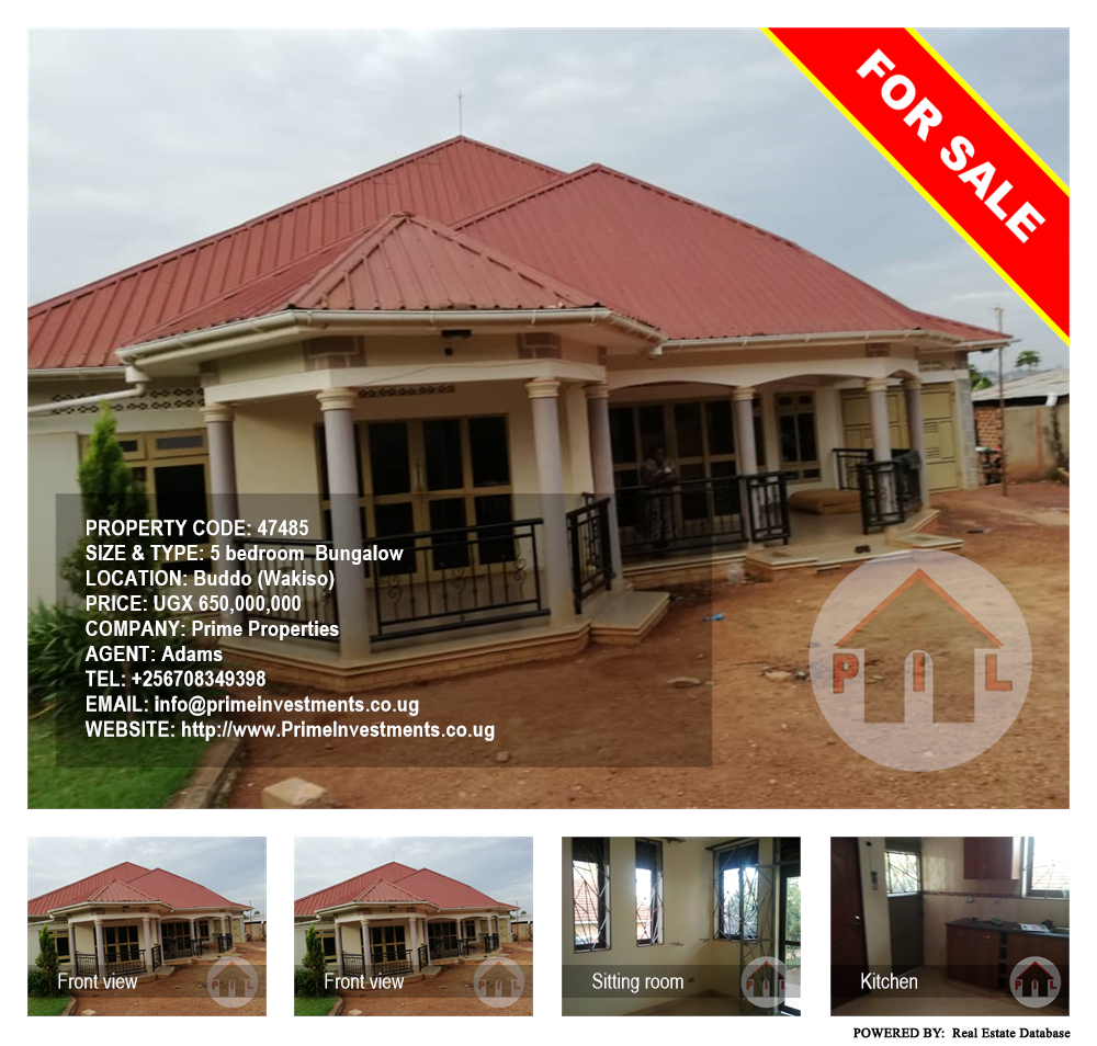 5 bedroom Bungalow  for sale in Buddo Wakiso Uganda, code: 47485