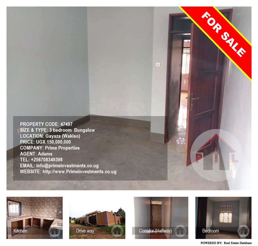 3 bedroom Bungalow  for sale in Gayaza Wakiso Uganda, code: 47497