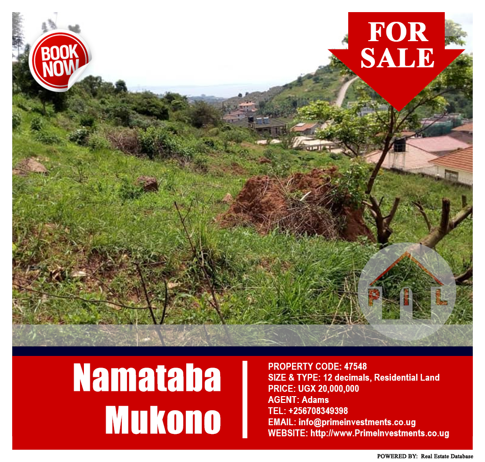 Residential Land  for sale in Namataba Mukono Uganda, code: 47548