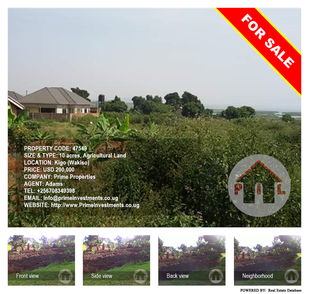 Agricultural Land  for sale in Kigo Wakiso Uganda, code: 47549