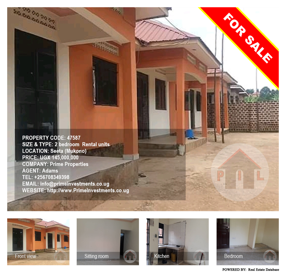 2 bedroom Rental units  for sale in Seeta Mukono Uganda, code: 47587
