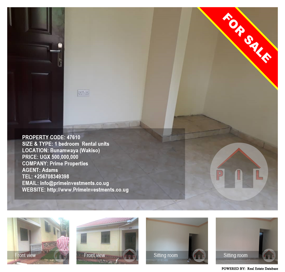 1 bedroom Rental units  for sale in Bunamwaaya Wakiso Uganda, code: 47610
