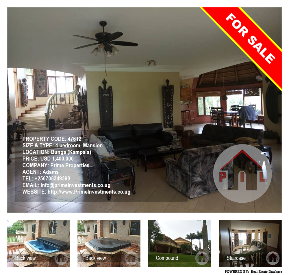 4 bedroom Mansion  for sale in Bbunga Kampala Uganda, code: 47612