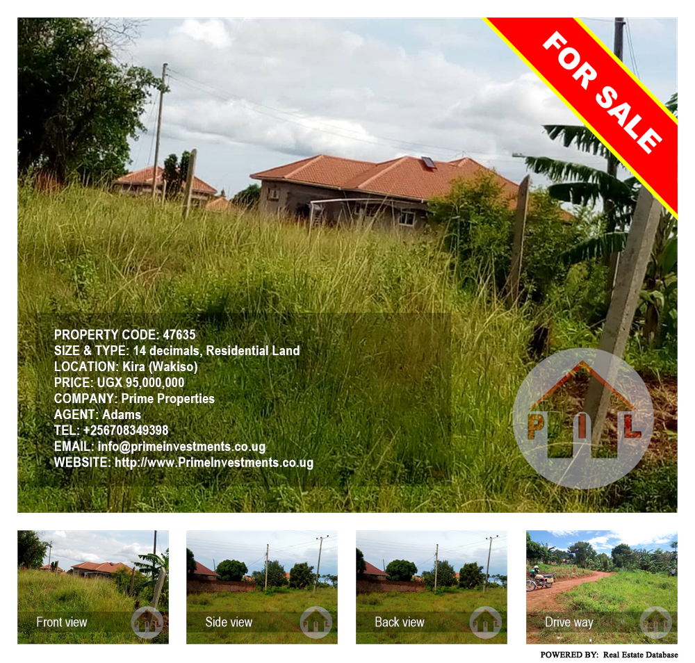 Residential Land  for sale in Kira Wakiso Uganda, code: 47635